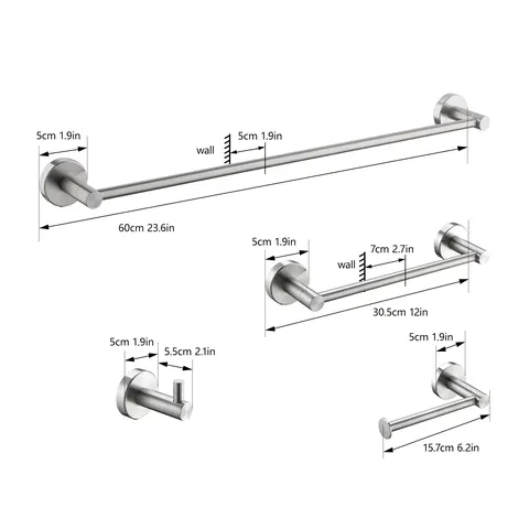 4-Piece Bathroom Hardware Set - image 2