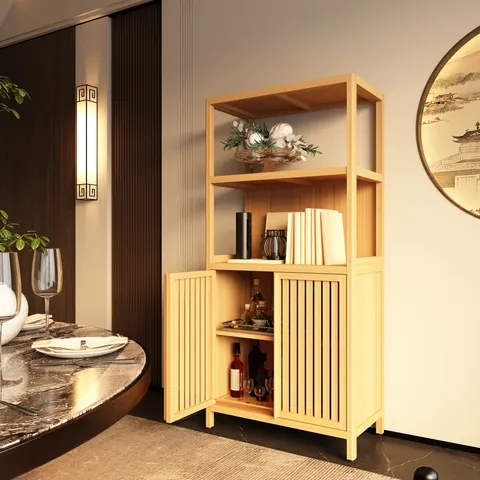 Bamboo Freestanding Storage Cabinet - Neutral