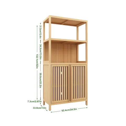 Bamboo Freestanding Storage Cabinet - image 4