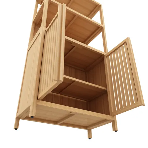 Bamboo Freestanding Storage Cabinet - image 9