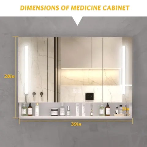 LED Mirrored Bathroom Cabinet - image 4