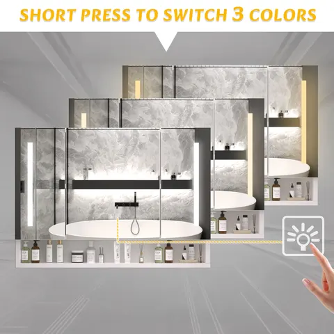 LED Mirrored Bathroom Cabinet - image 5