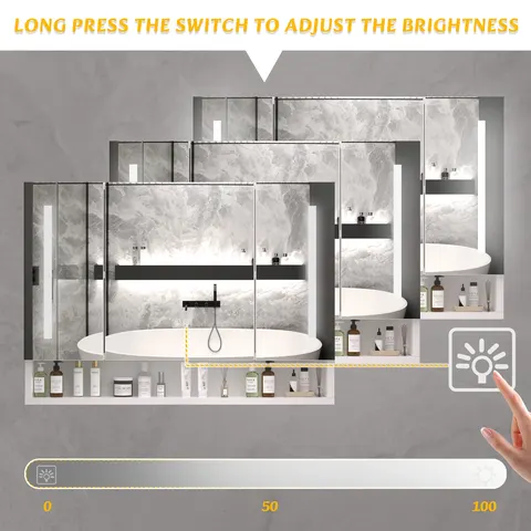 LED Mirrored Bathroom Cabinet - image 8