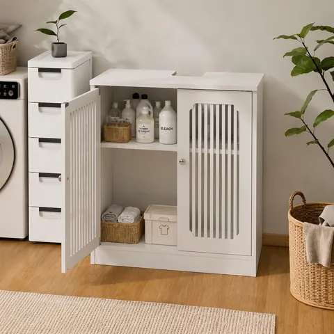 Louvered Vanity Cabinet - image 13