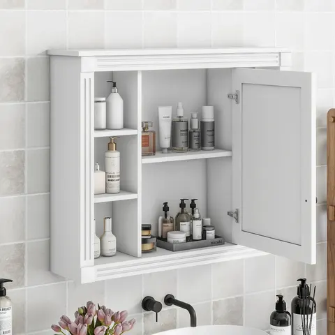 Mirror Cabinet with Six Open Shelves - image 2