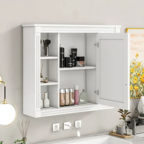 Mirror Cabinet with Six Open Shelves - image 4
