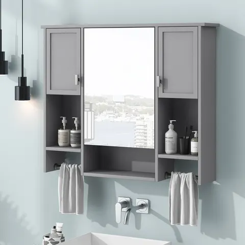 Mirror Cabinet with Towel Bar - image 4