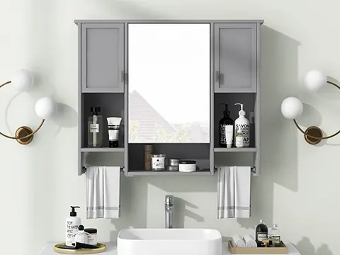 Mirror Cabinet with Towel Bar - image 19