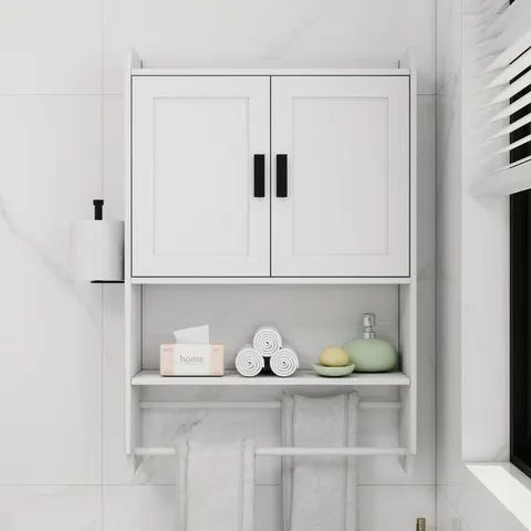 Wall Cabinet with Towel Bar & Paper Holder - image 2