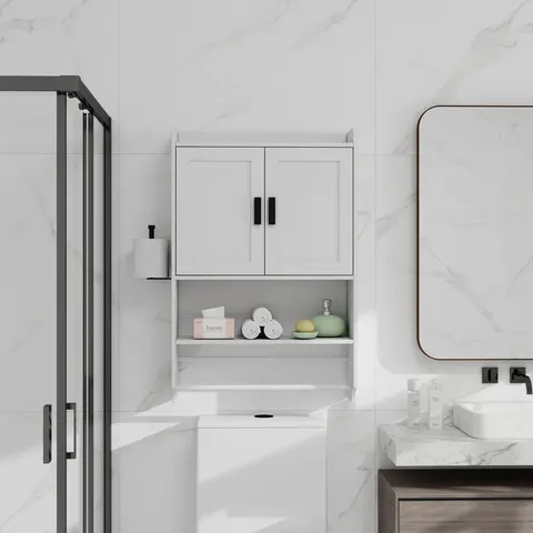 Wall Cabinet with Towel Bar & Paper Holder - image 3