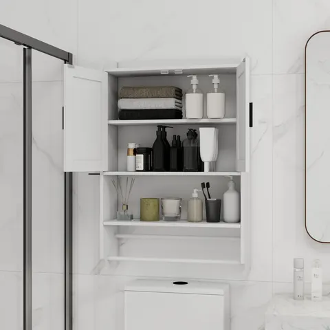 Wall Cabinet with Towel Bar & Paper Holder - image 5