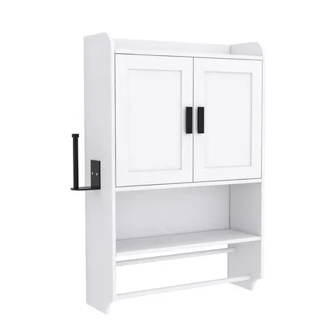 Wall Cabinet with Towel Bar & Paper Holder - image 9