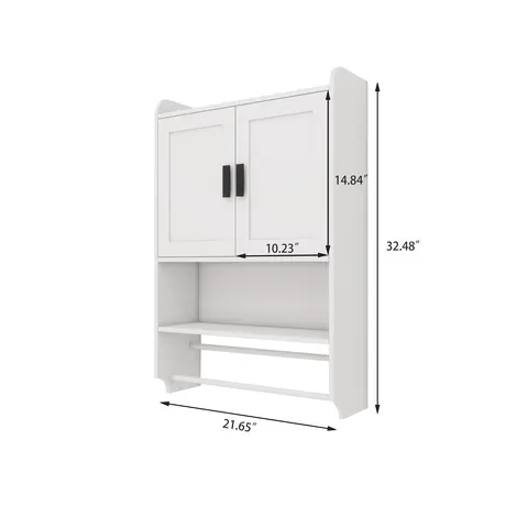 Wall Cabinet with Towel Bar & Paper Holder - image 10